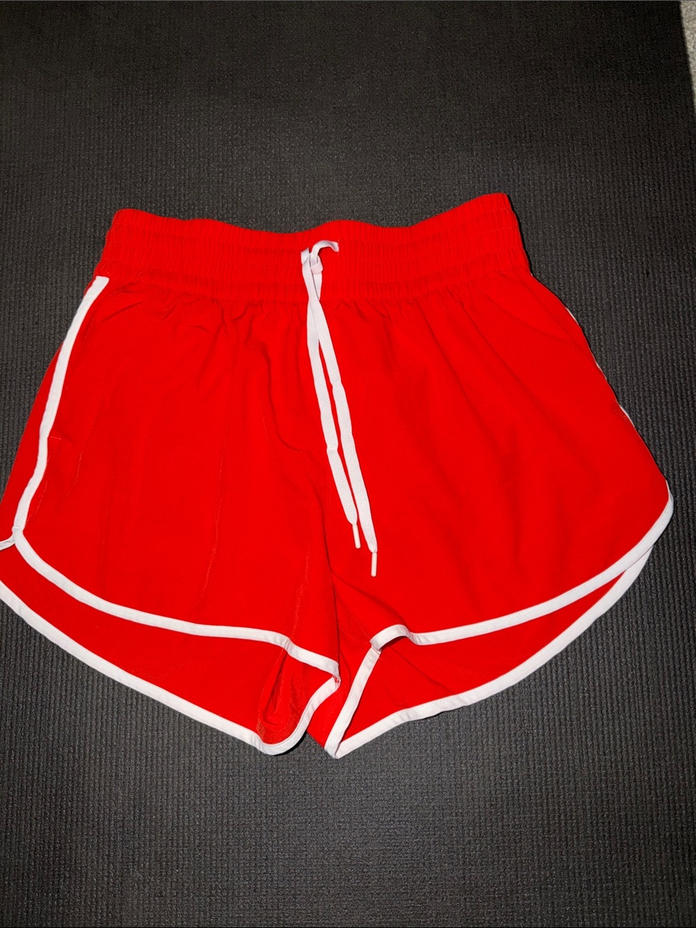 Athleta -high rise weekender striped run short